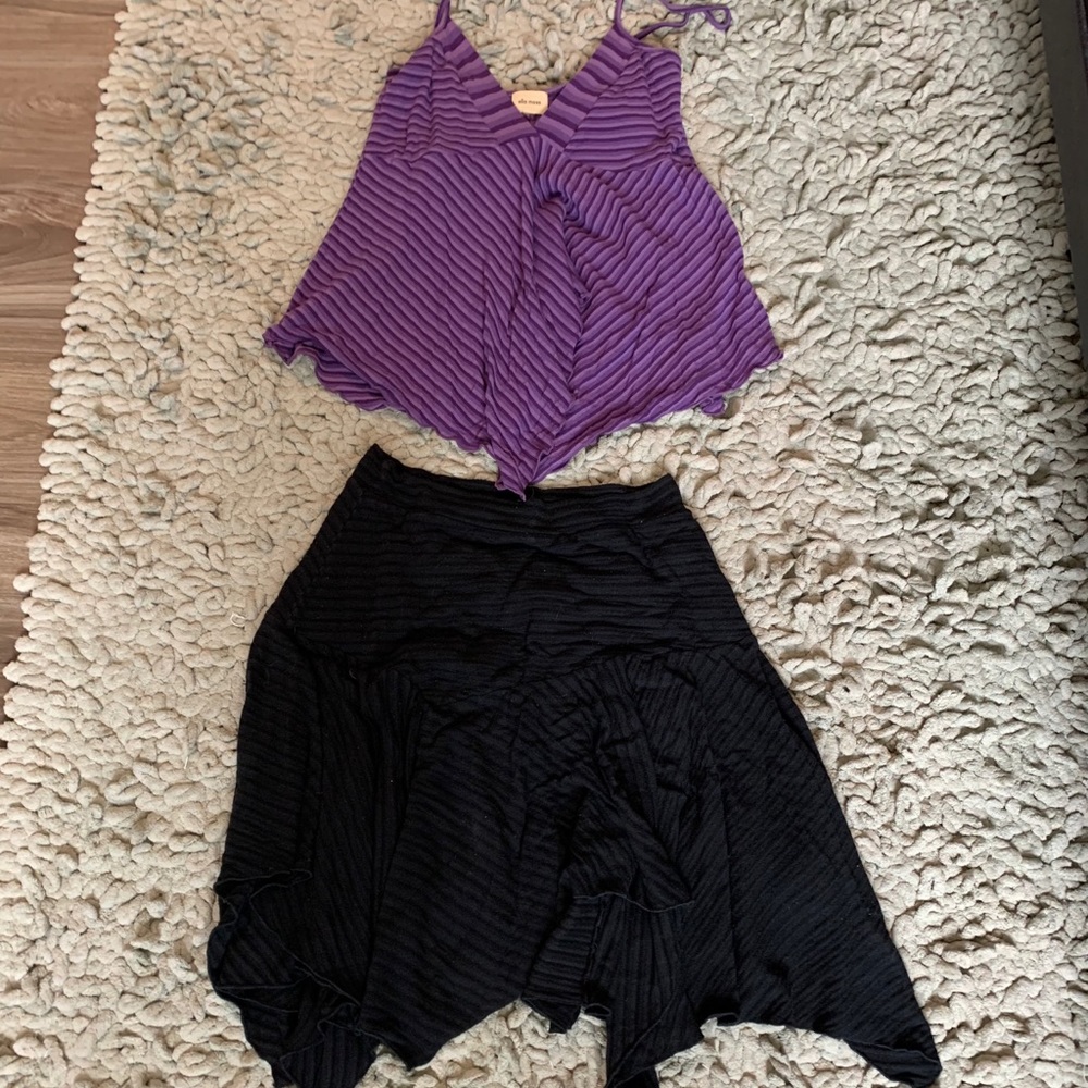 Ella Moss spaghetti strap top and skirt set